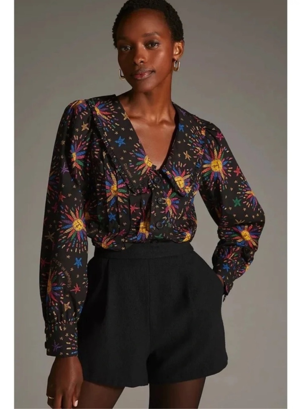 NWT Farm‎ Rio Rainbow Suns Blouse Size Small